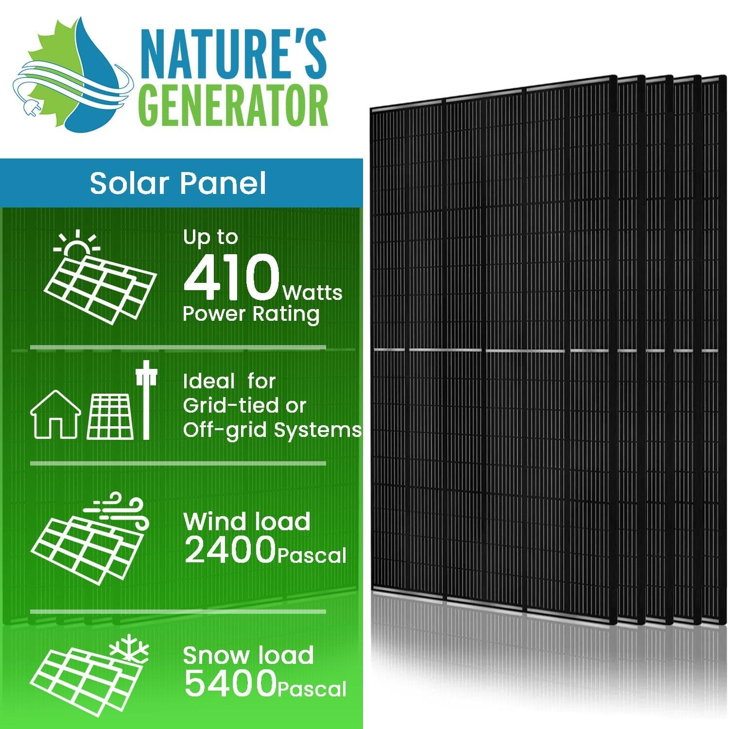410 Watt Monocrystalline Solar Panel (10 Pack) (SC)