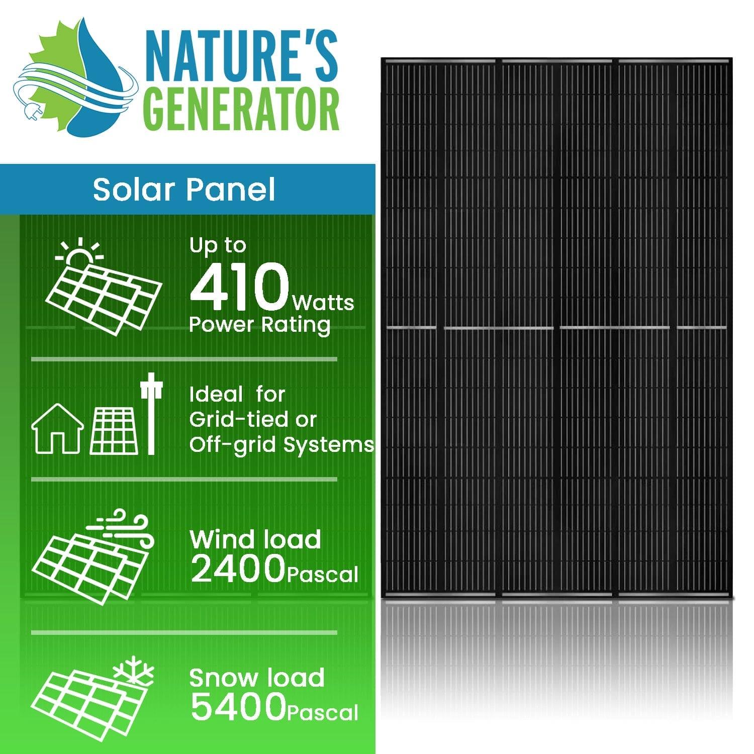 410 Watt Monocrystalline Solar Panel (2 Pack) (SC)
