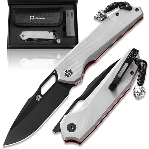The Sentinel Folding Knife Giftset (black blade+dark grey/red liner G10 handle) (SC)