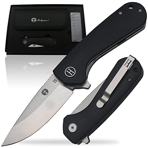 The Peasant Folding Pocket Knife Giftset for Men and Women (Silver and Black) (SC)