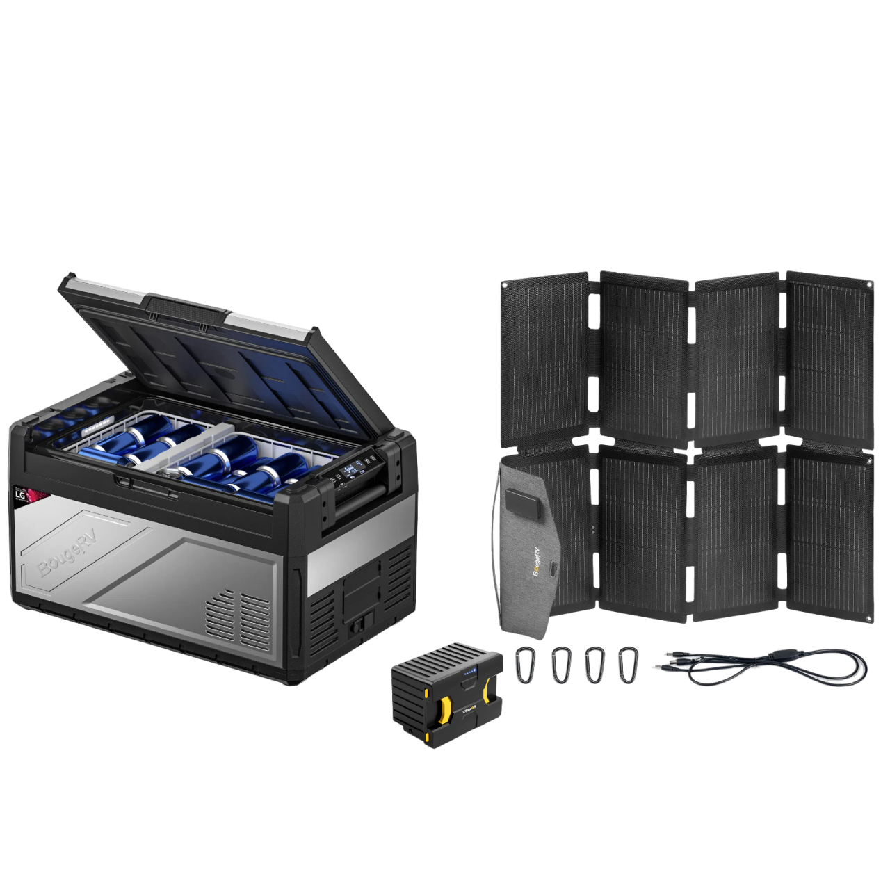 BougeRV Rocky Solar Battery Portable Fridge Kit (SC)