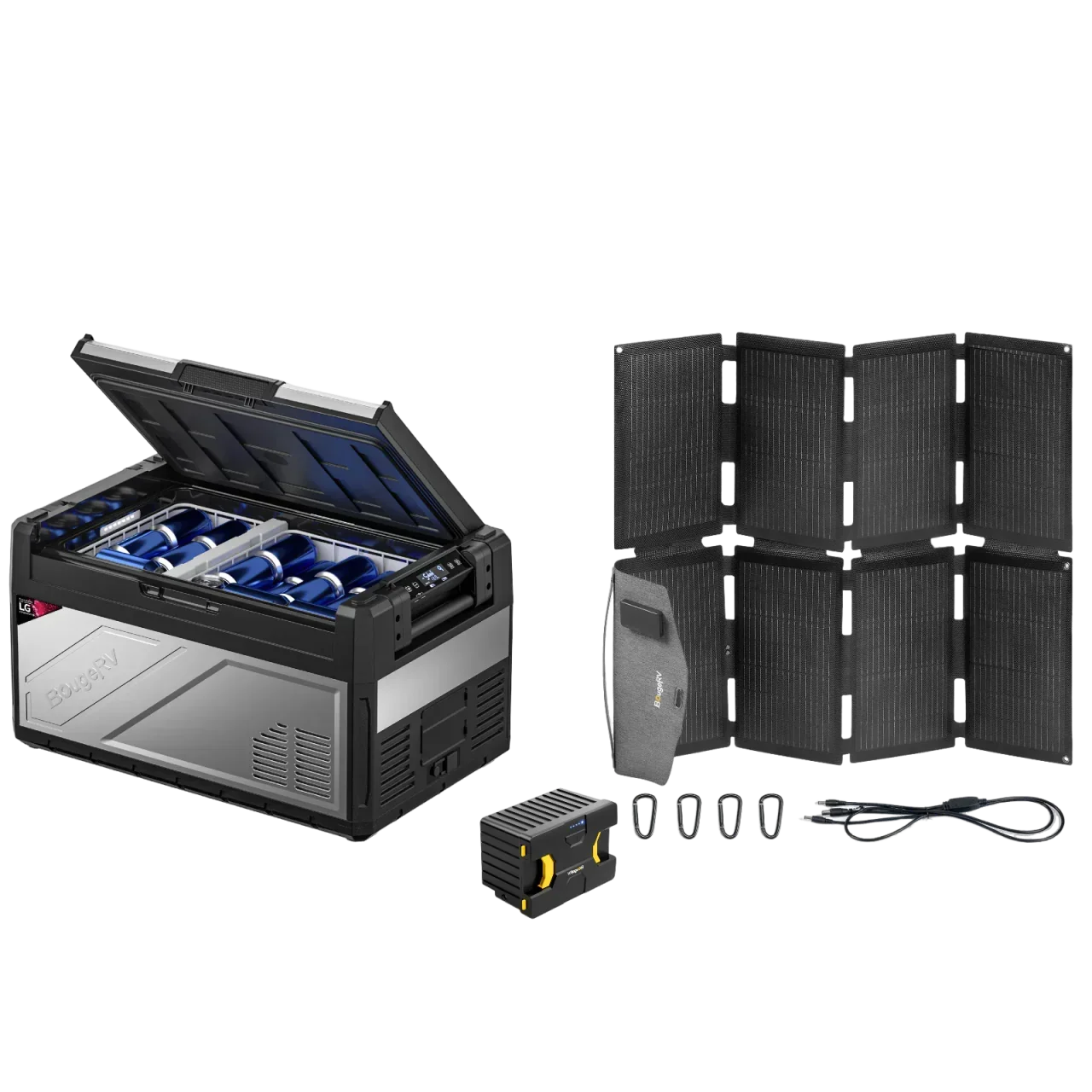 BougeRV Rocky Solar Battery Portable Fridge Kit