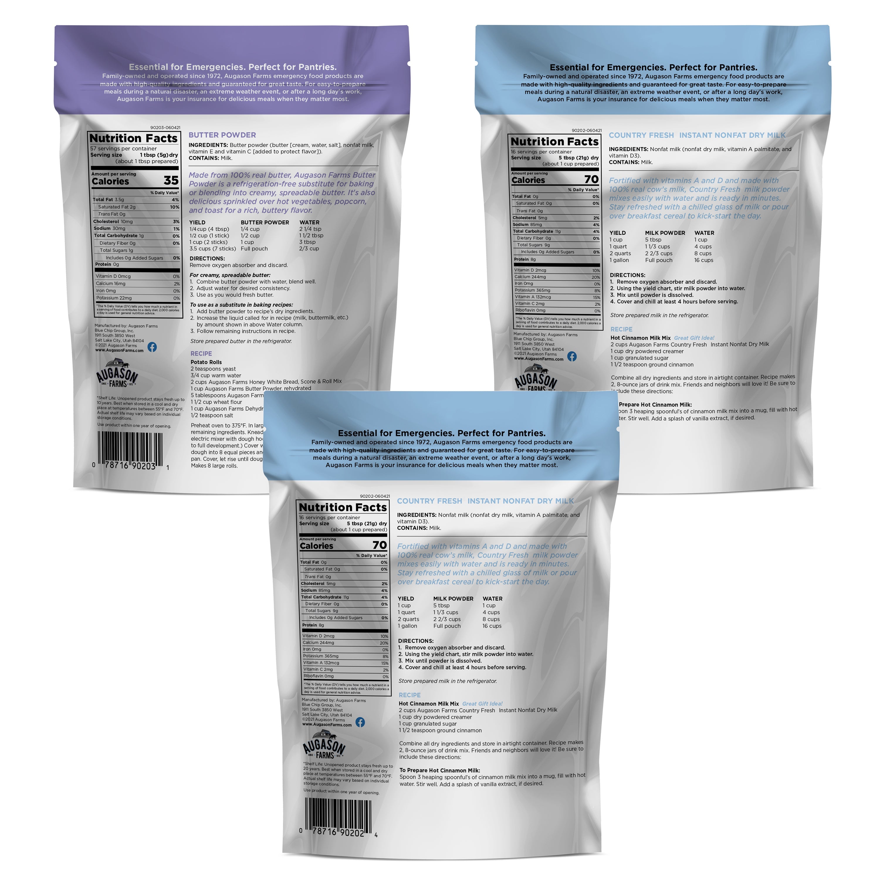 Dairy Essentials Pouches, 3 Pack (SC)
