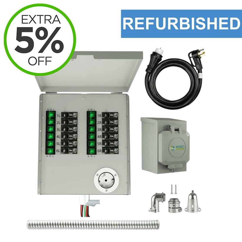 Refurbished - Nature's Generator 120/240V 50A 12-Circuit Non-Automatic Transfer Switch