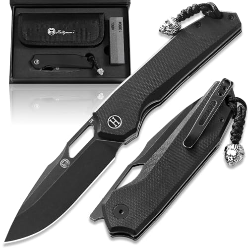 The Sentinel Folding Knife Giftset (black stonewashed blade+black G10 handle) (SC)