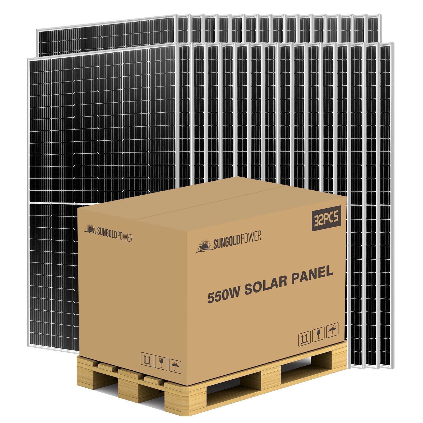 550W MONO PERC SOLAR PANEL FULL PALLET (32 PANELS) UL 61730 (SC)