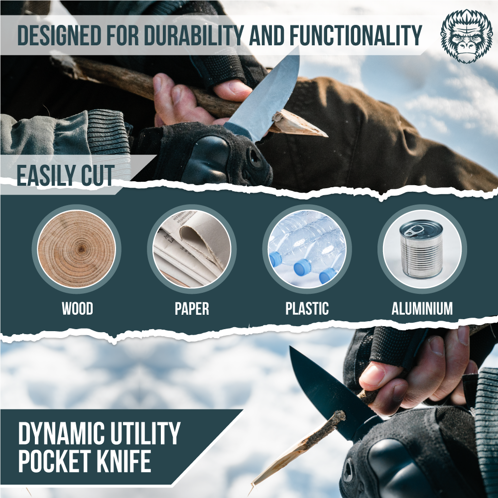 The Peasant Folding Pocket Knife Giftset for Men and Women (Black) (SC)