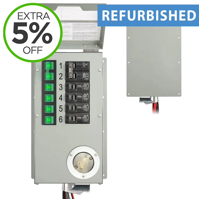 Refurbished - Nature's Generator 120V/240V 30A 6-Circuit Manual Transfer Switch