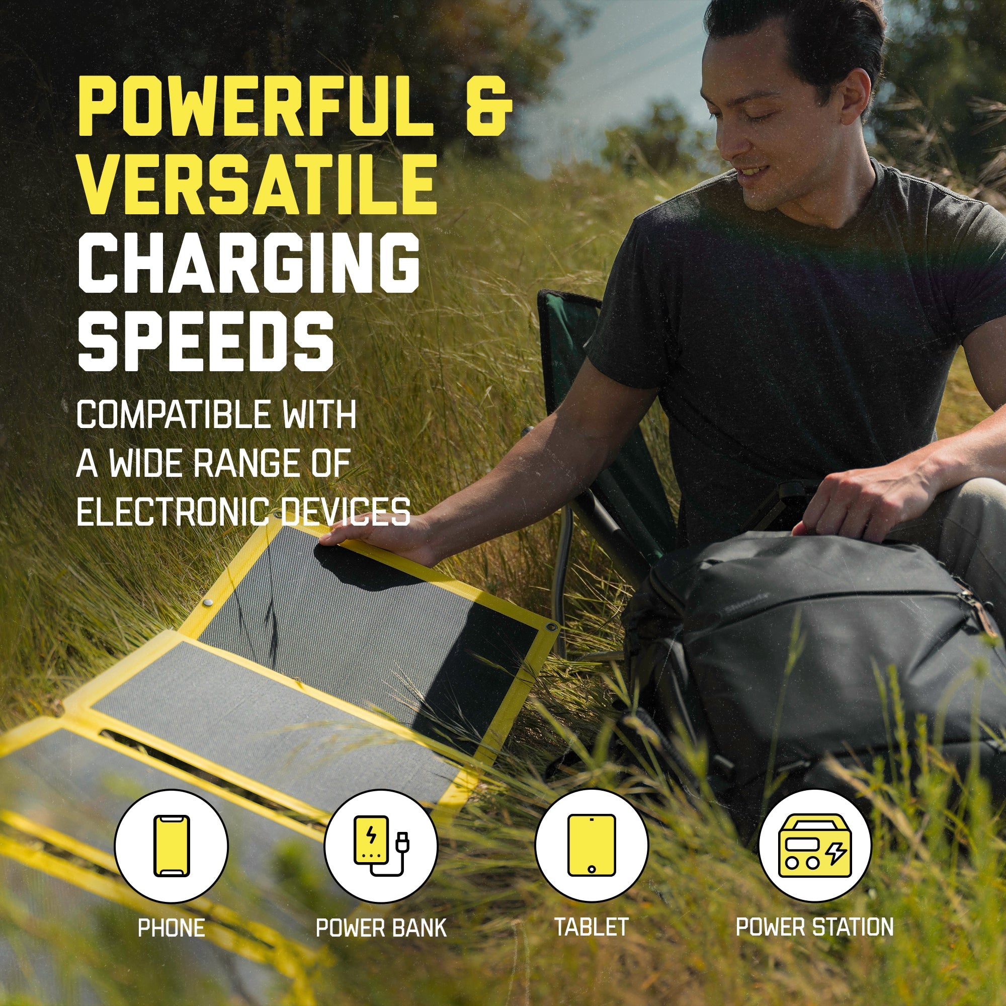 SunJack 120 Watt Solar Kit - Includes Two 60 Watt Foldable Solar Panels with Parallel Adapter Cable - OLD