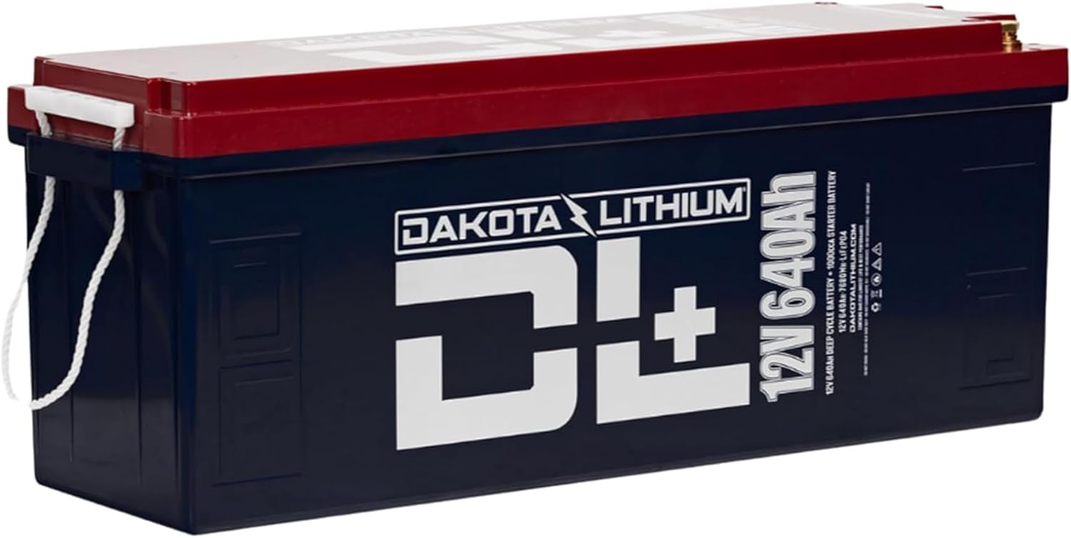Dakota Lithium + 12V 640Ah LiFePO4 Dual Purpose Battery with CAN Bus (SC)