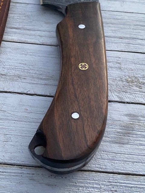 Rogue Cleaver - Custom Handmade Damascus Steel Cleaver Knife 12-Inch with Rosewood Handle | KBS Knives Store (SC)