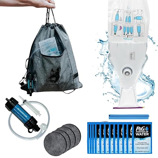 Puribag Pro Kit - Portable 4-in-1 Water Filtration System (SC)