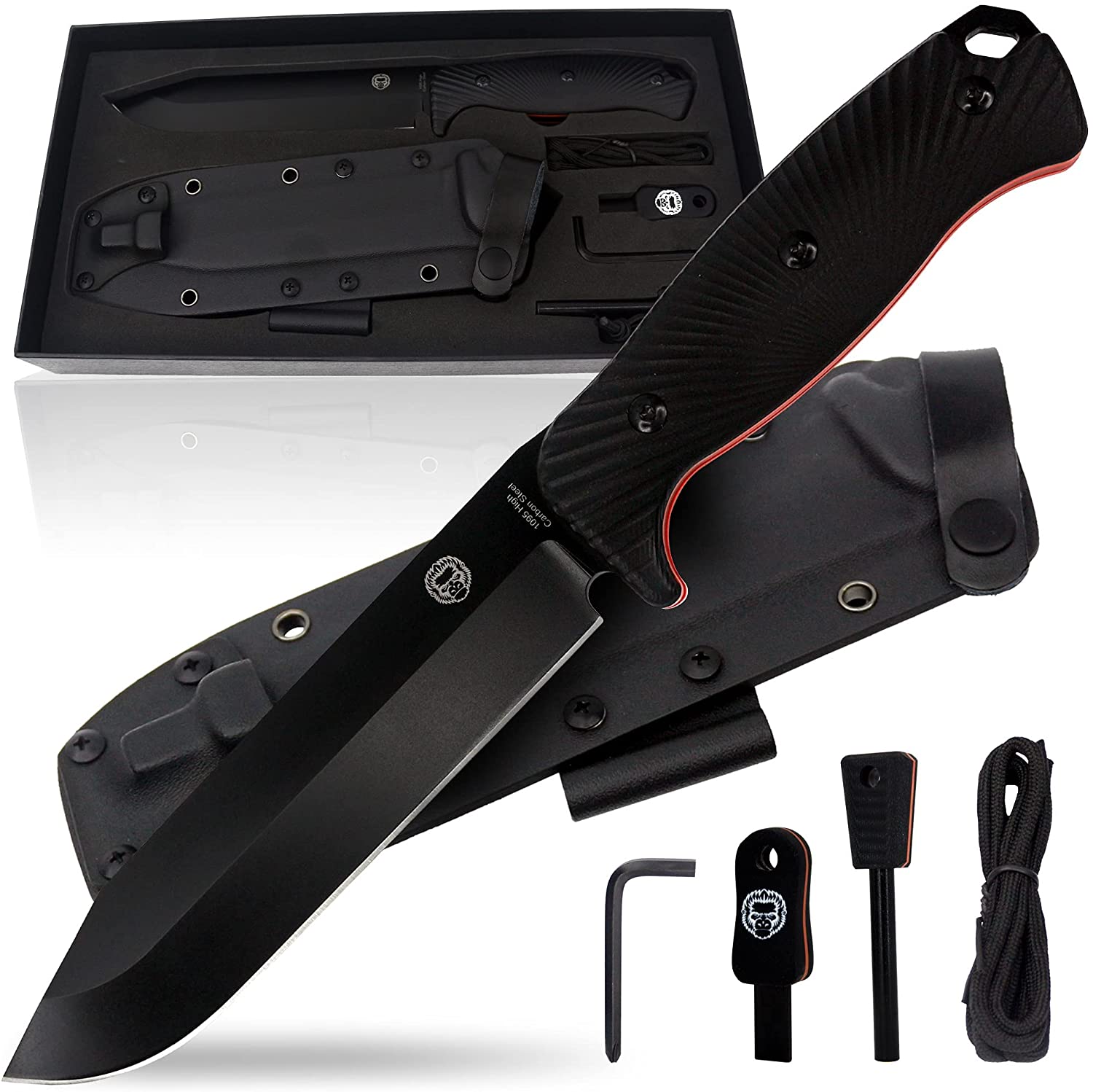 12.32" LAVALINE SURVIVAL KNIFE WITH FIXED 1095 HIGH CARBON STEEL BLADE (SC)