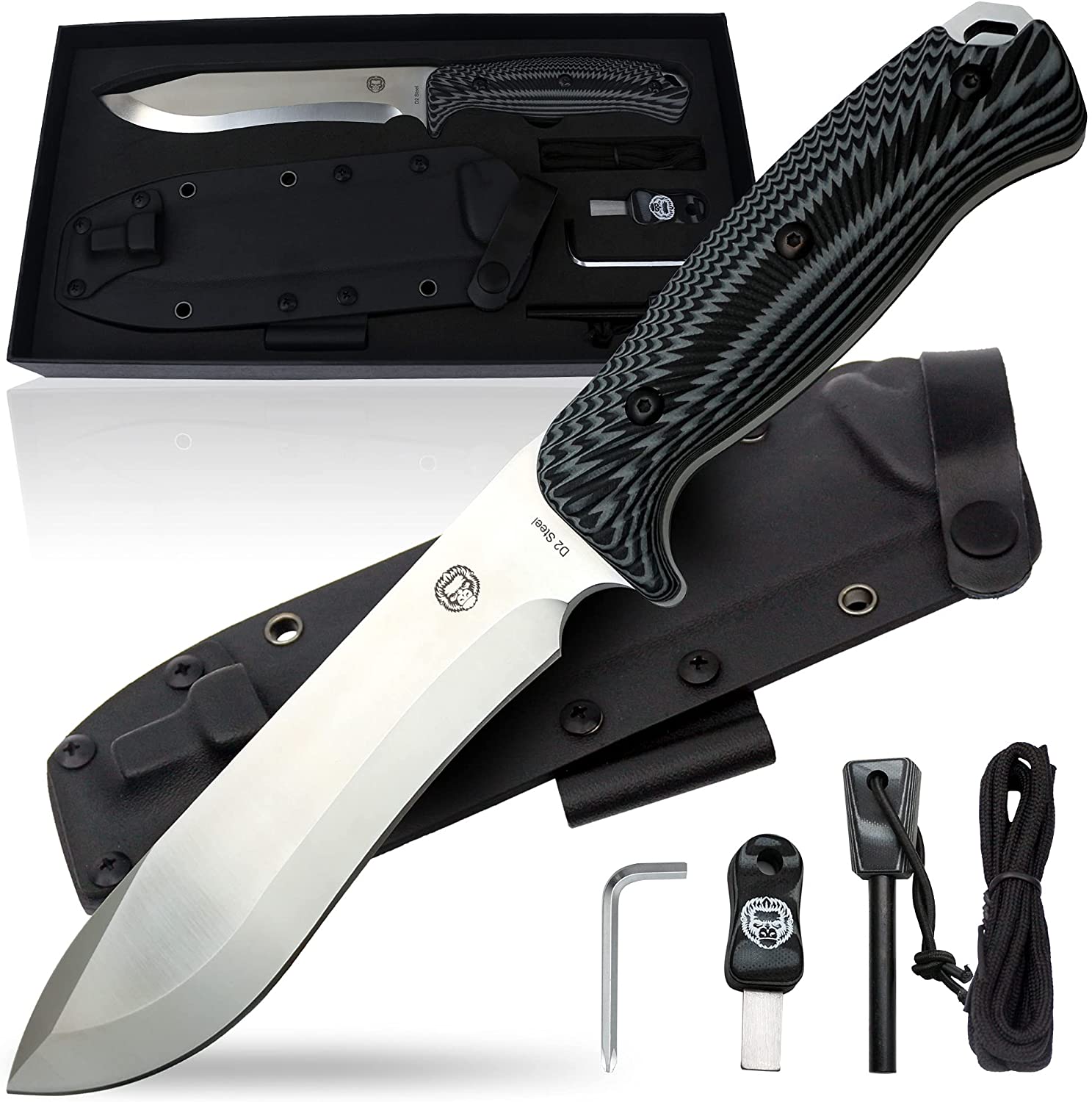 12.32" LAVALINE SURVIVAL KNIFE WITH FIXED 1095 HIGH CARBON STEEL BLADE (SC)