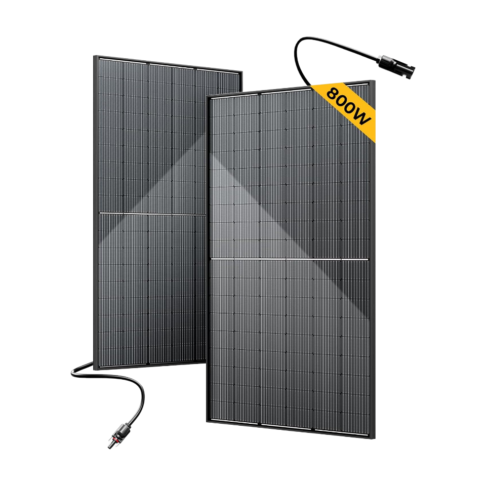 BougeRV Bifacial 800 Watts 10BB 12V/24V Rigid Solar Panel (SC)