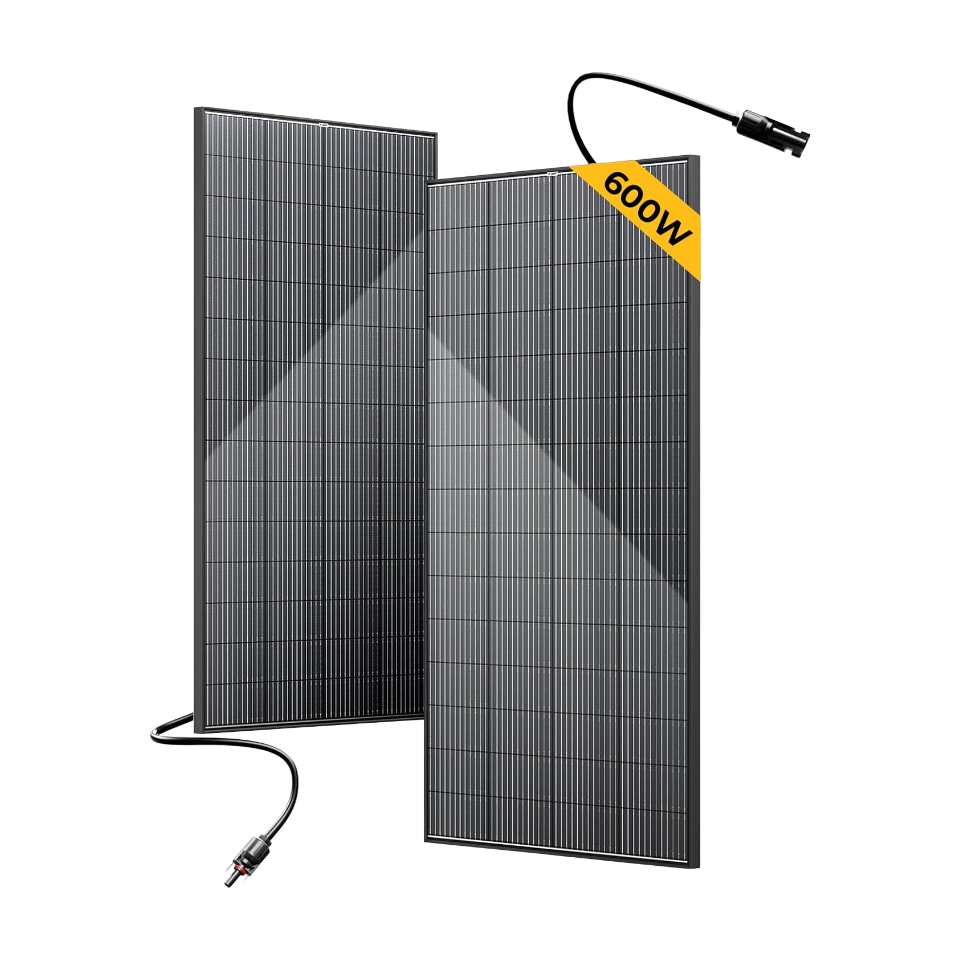 BougeRV Bifacial 600 Watts 12BB 12V/24V Rigid Solar Panel (SC)