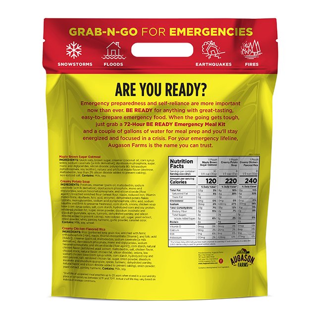 72-Hour 1-Person Emergency Food Supply Kit, 26 Servings (SC)