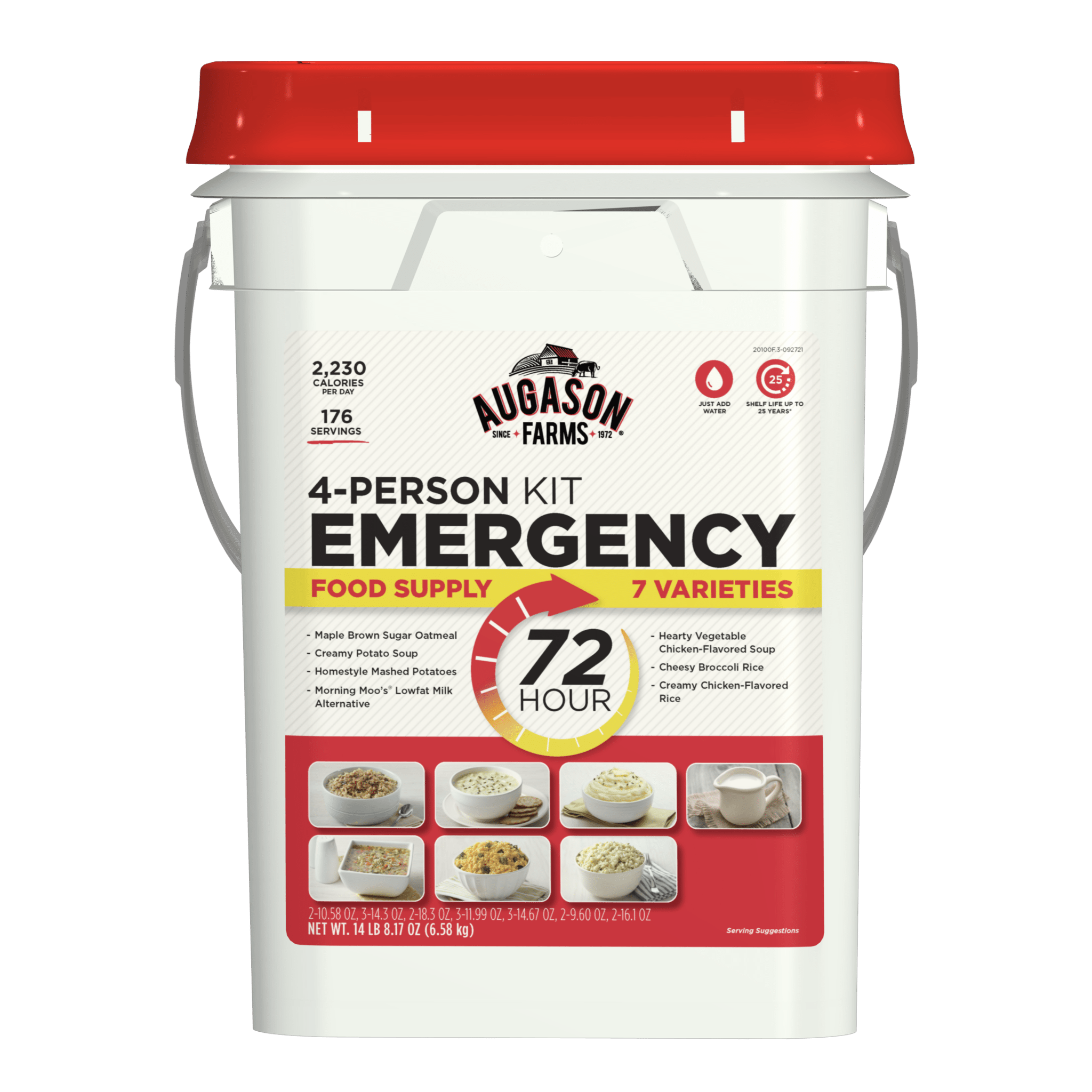 72-Hour 4-Person Emergency Food Supply Kit, 176 Servings (SC)
