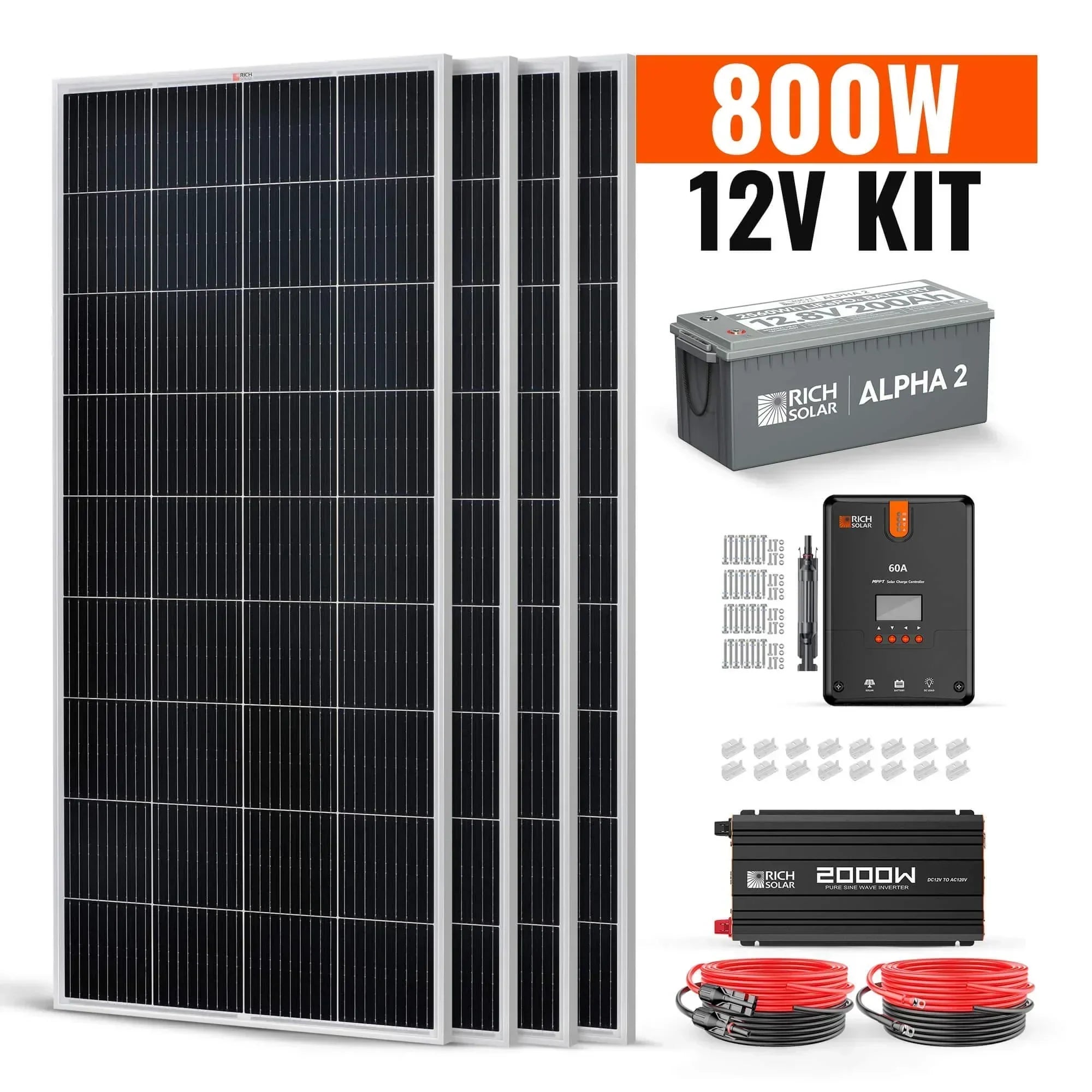 Rich Solar - 800 Watt Complete Solar Kit