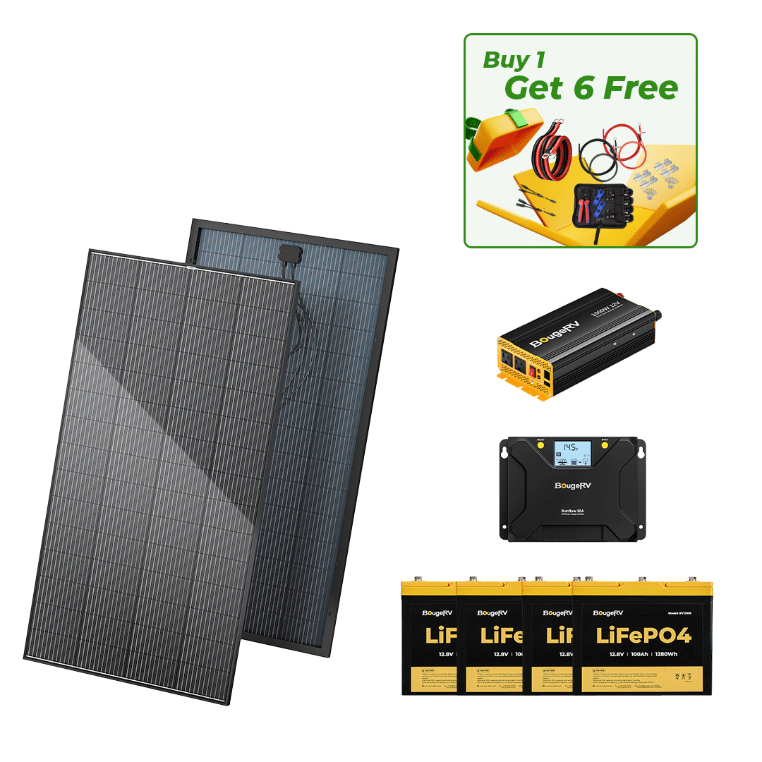 BougeRV 12V 800W High Watt Rigid Solar System Kit (SC)