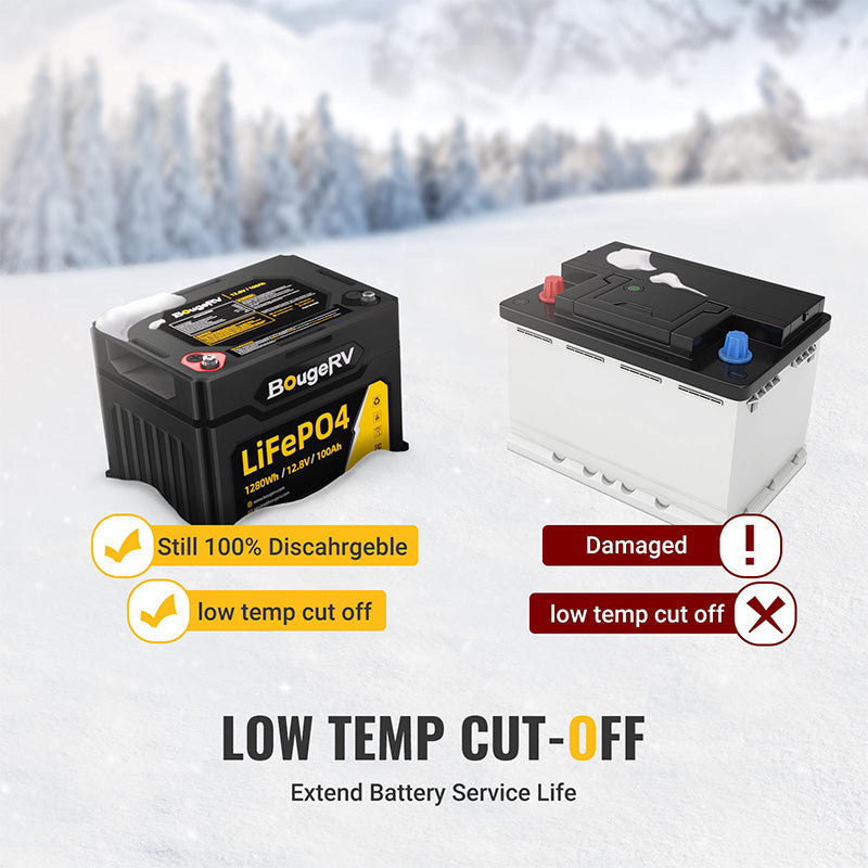 12V 1280Wh/100Ah LiFePO4 Battery (SC)