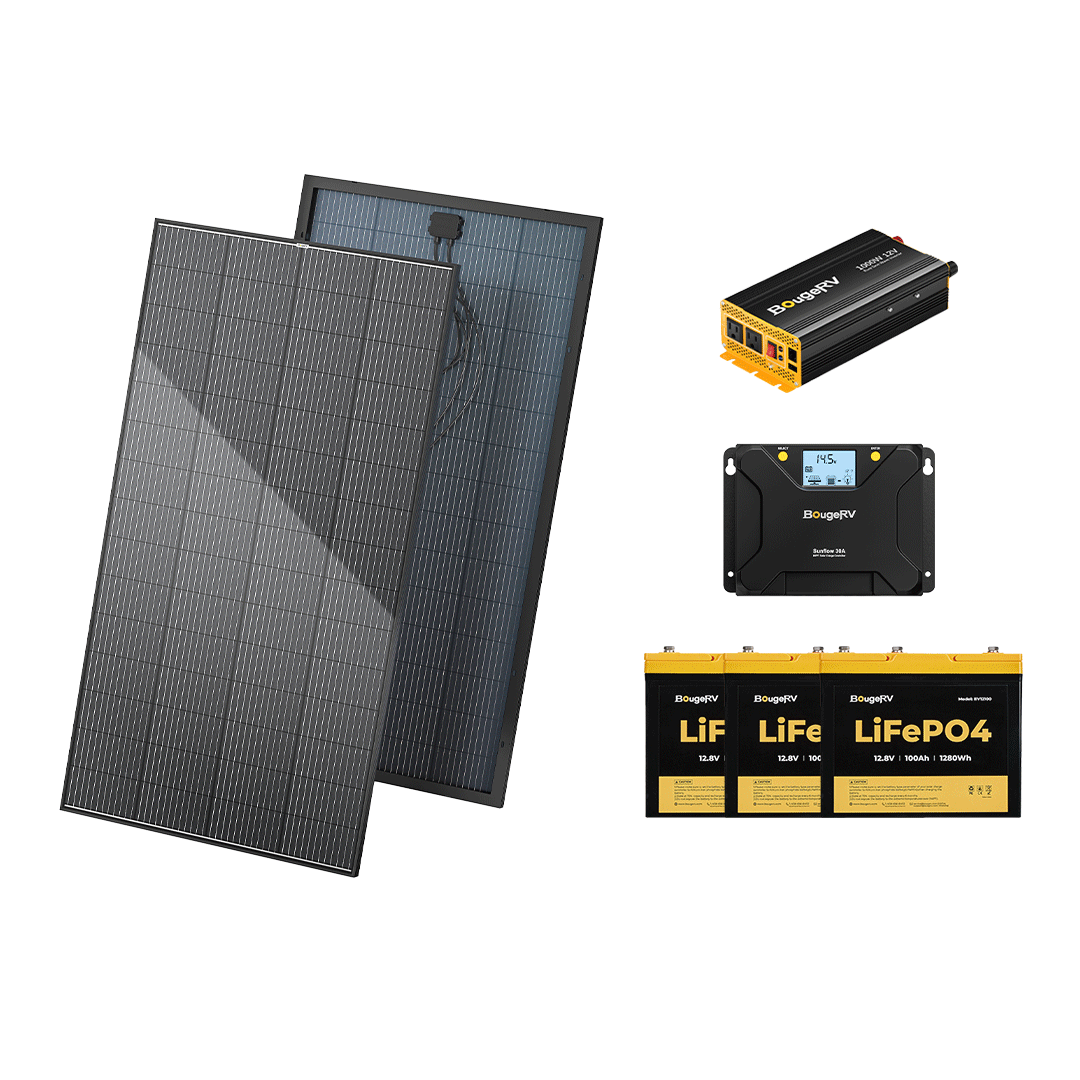 BougeRV 12V 600W High Watt Rigid Solar System Kit (SC)