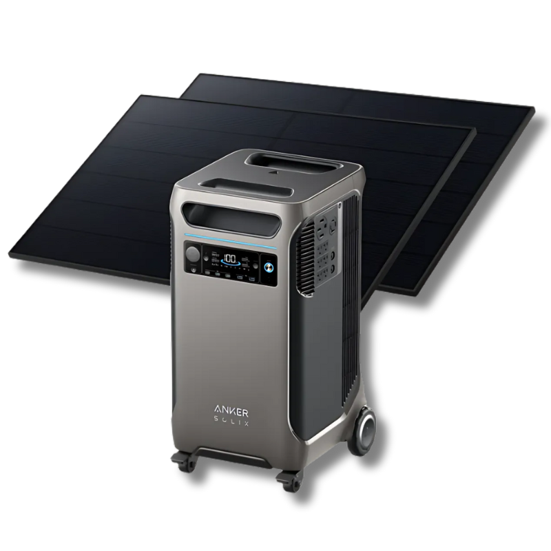 Anker SOLIX F3800 Solar Generator + 2× 410W Rigid Solar Panels (With a Free Anker SOLIX F3800 Protective Cover Bag) (SC)