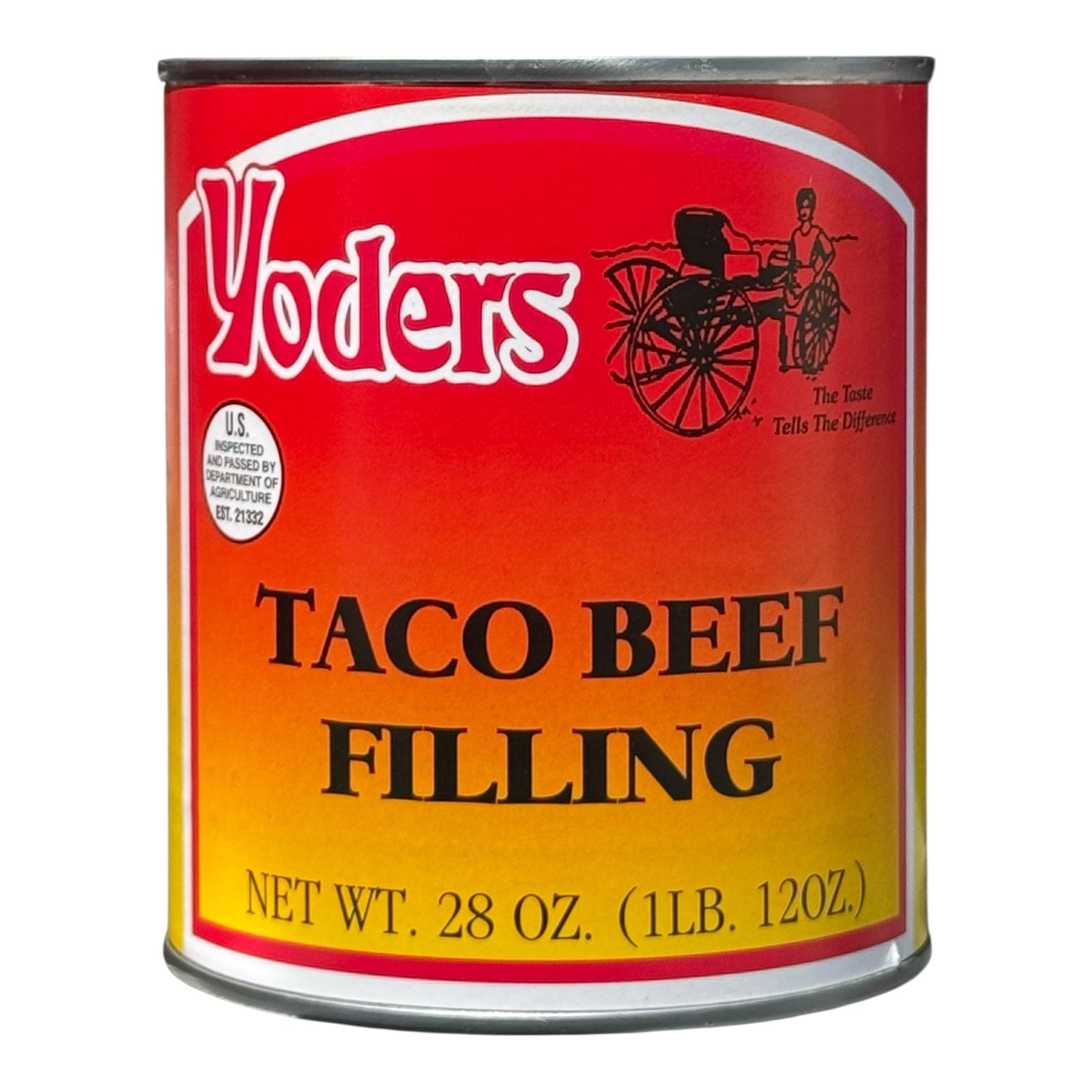 Yoder’s Canned Taco Beef Filling | 28 oz can | Real USA Beef | Fully Cooked | Shelf Stable Survival Food | 10+ Year Shelf Life | Ready to Eat | Ideal for Prepping, Storage & Camping