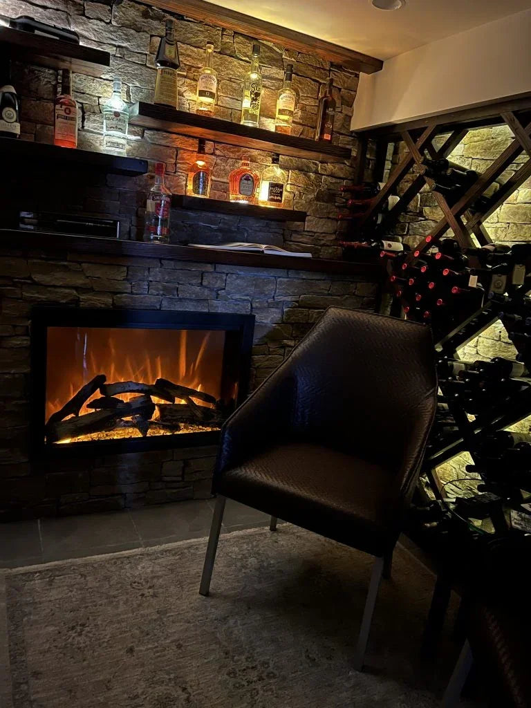 Amantii TRD-33-BESPOKE Traditional 33 inch built in Indoor Outdoor Electric Insert Fireplace