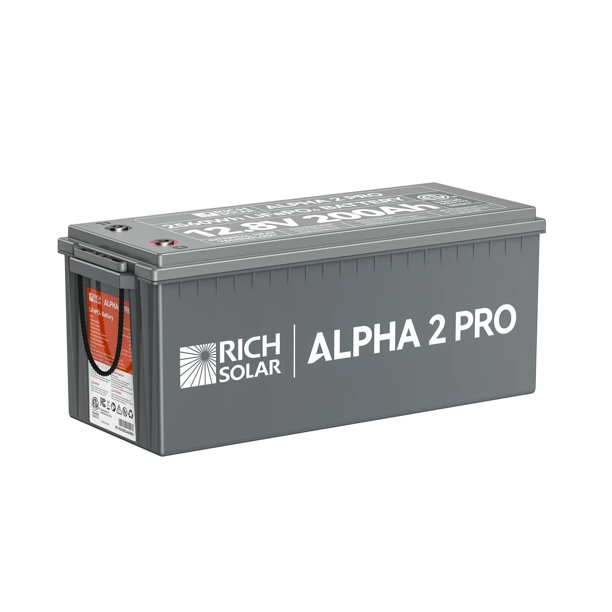 ALPHA 2 PRO | 12V 200Ah LiFePO4 Battery | Premium 12V Lithium Battery for RVs, Cabins, Tiny Homes | 7,000 Lifetime Cycles | 10 Year Warranty | UL1973 Certified (SC)