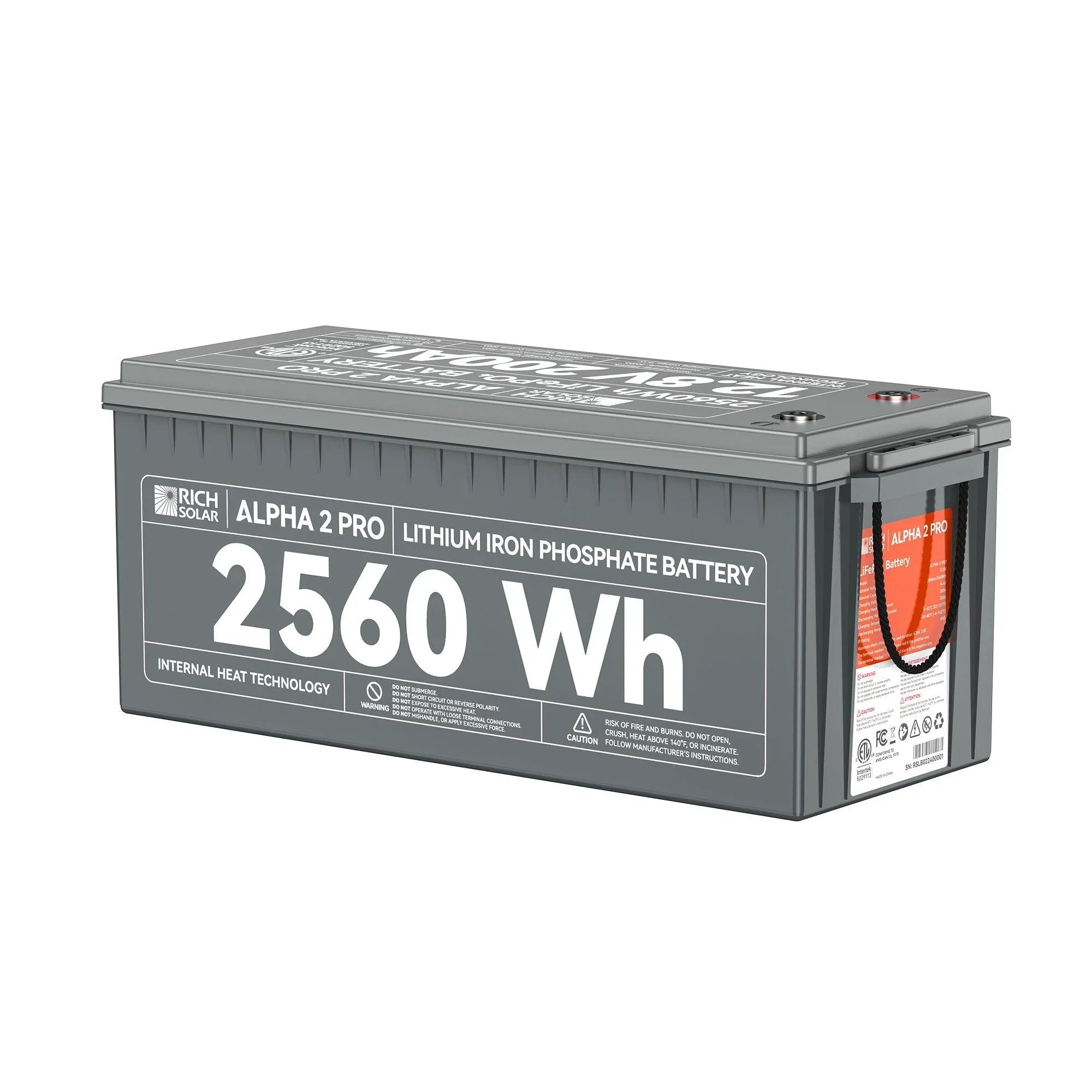 ALPHA 2 PRO | 12V 200Ah LiFePO4 Battery | Premium 12V Lithium Battery for RVs, Cabins, Tiny Homes | 7,000 Lifetime Cycles | 10 Year Warranty | UL1973 Certified (SC)