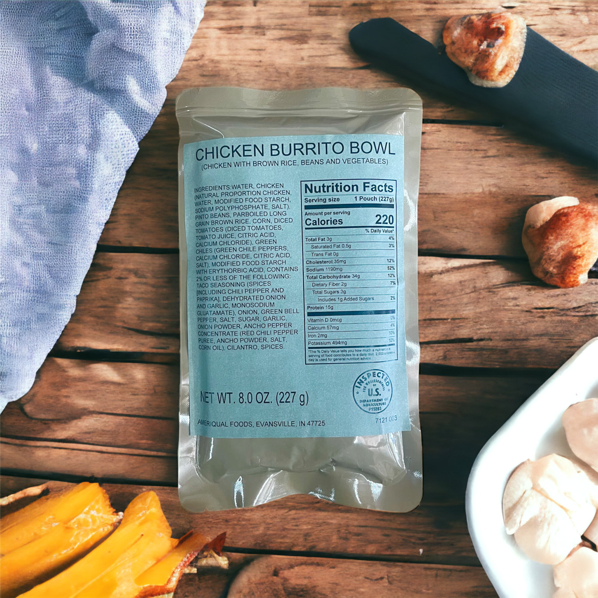 MRE Entree - Chicken Burrito Bowl (SC)