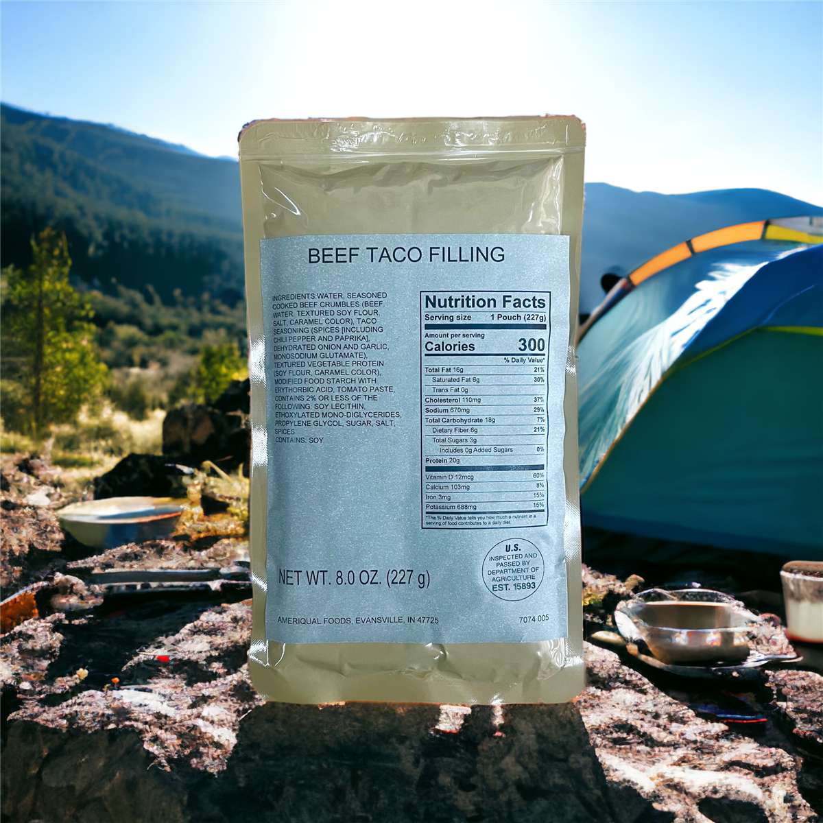 MRE Entree - Beef Taco Filling (SC)