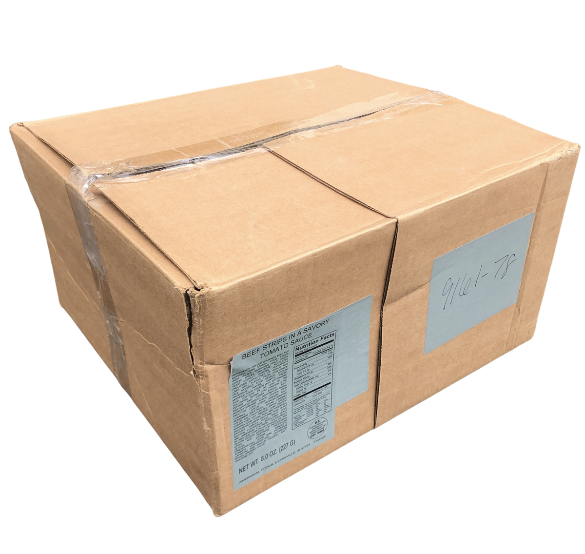 BULK MRE Entree - 72 packs of Beef Strips in Tomato Sauce (SC)