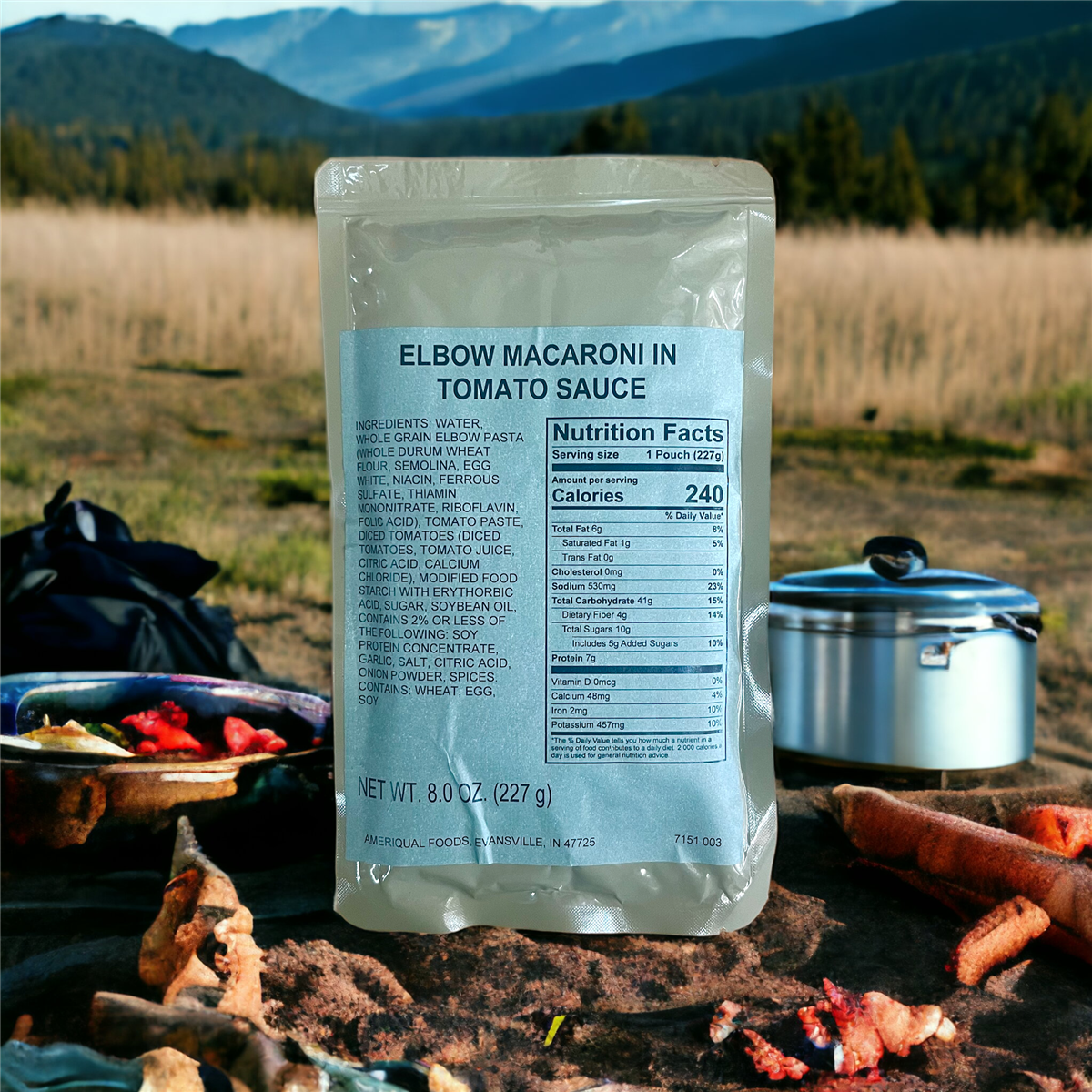 MRE Entree - Elbow Macaroni in Tomato Sauce (SC)