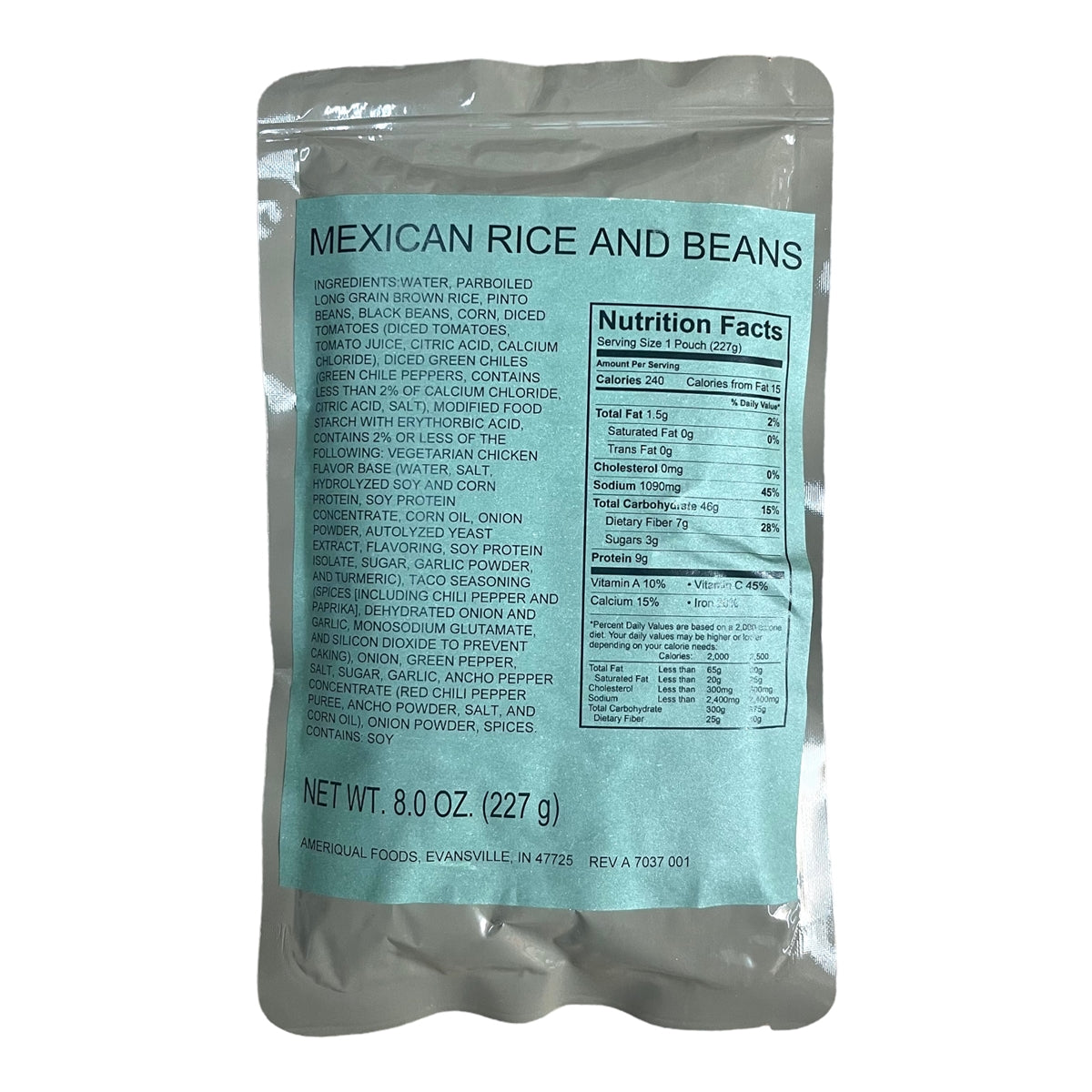 MRE Entree - Mexican Rice and Beans (SC)
