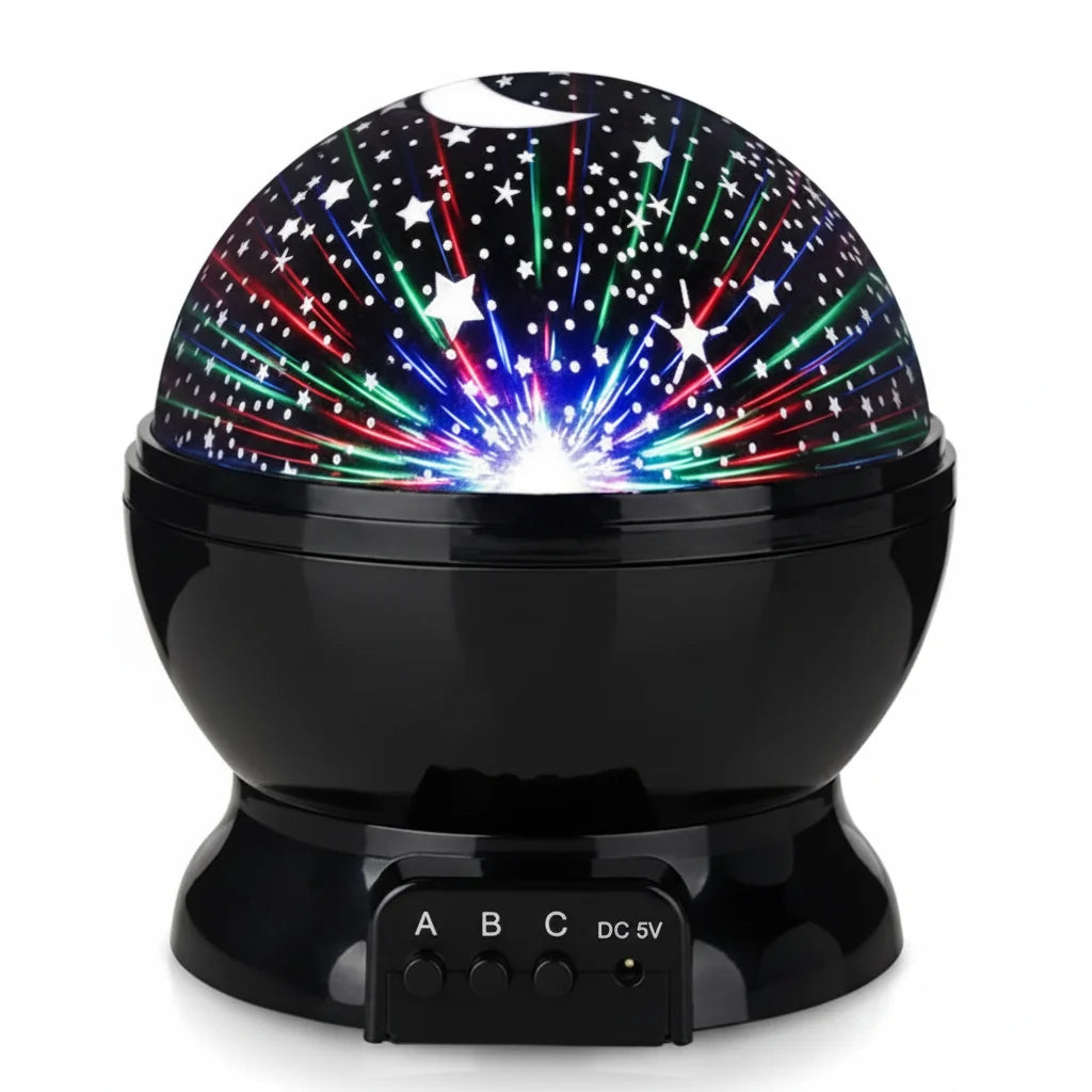 360° Rotating Galaxy Projector – LED Nebula Star Night Light for Kids Room