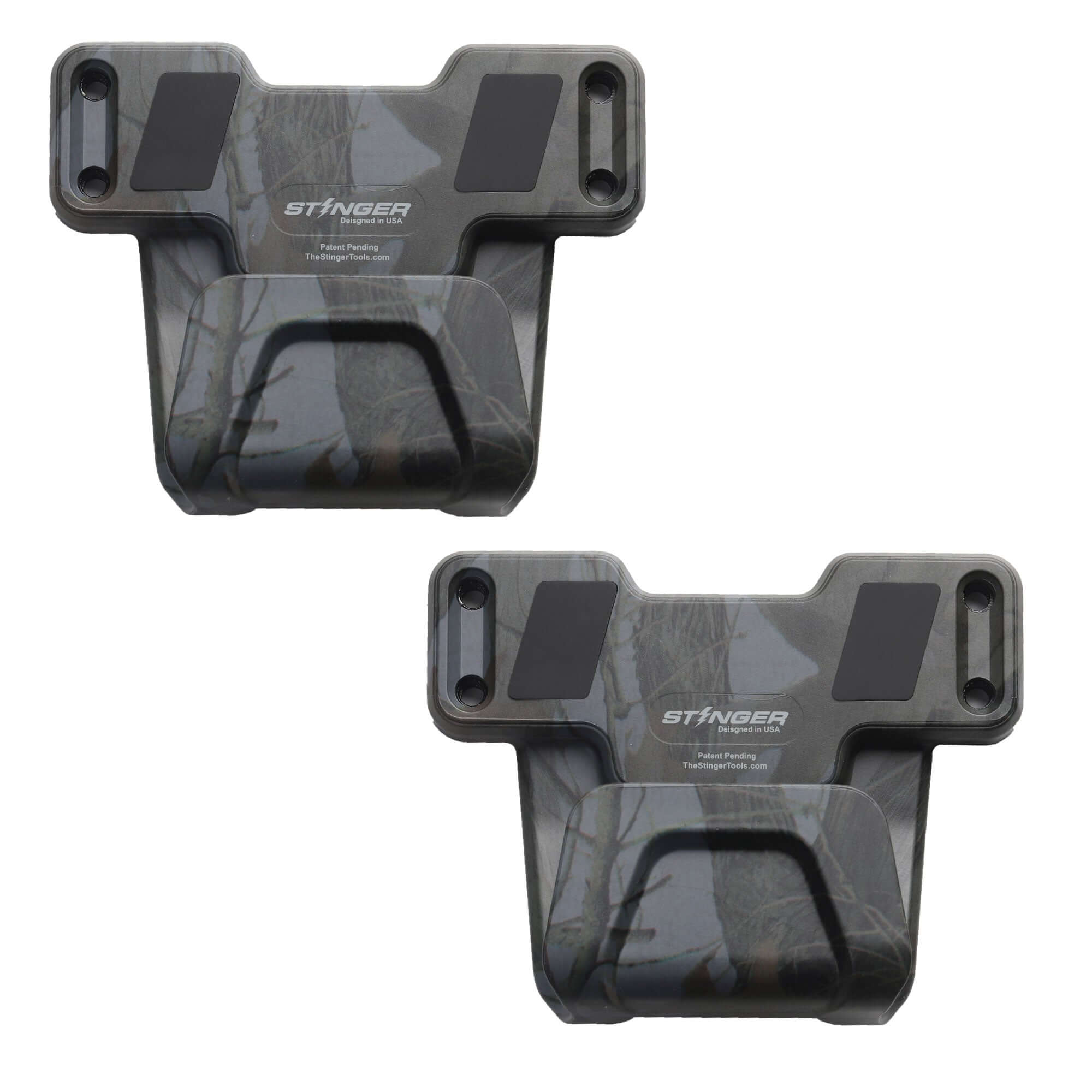Stinger Magnetic Gun Mount (M1) w/ Safety Trigger Guard Protection (Camouflage, 2-Pack) (SC)