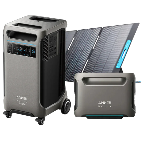 Anker SOLIX F3800 Plus Portable Power Station + Extra Battery + 400W S