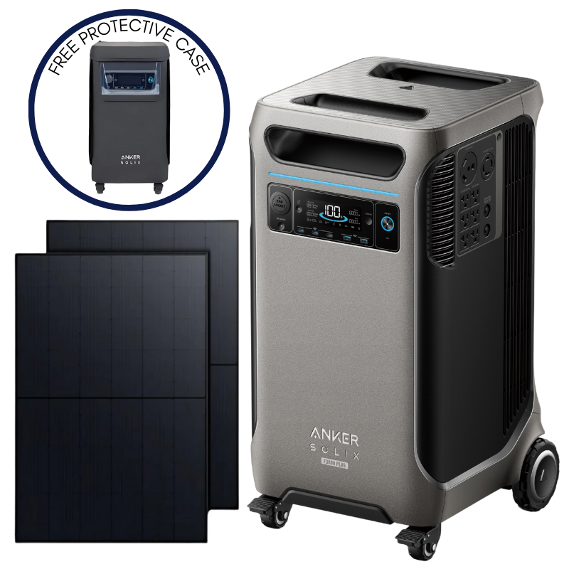 Anker SOLIX F3800 Plus Portable Power Station + 410W Rigid Solar Panel (With a Free Anker SOLIX F3800 Plus Protective Cover Bag) (SC)
