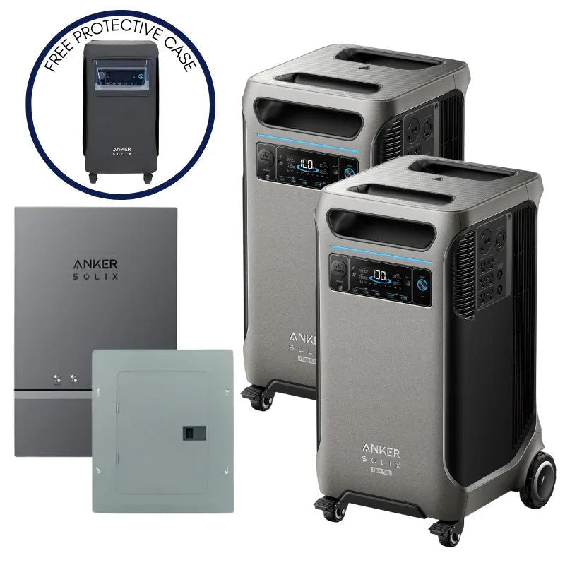 Anker SOLIX F3800 Plus Portable Power Station x2 + Home Power Panel + Sub Panel