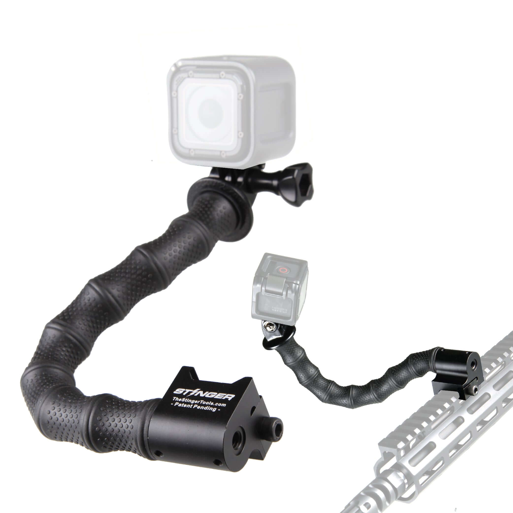 Stinger Python Action Camera Flexible Arm and Rail Mount For Picatinny and Weaver Rail System (SC)