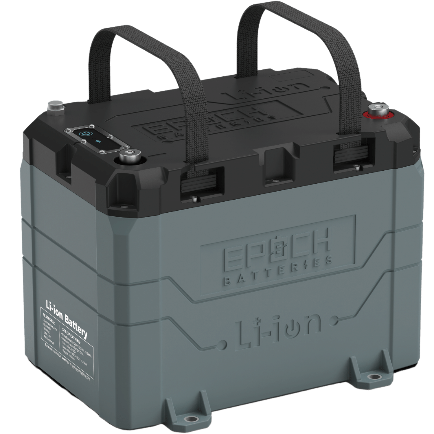 Epoch 24V 100Ah LiFePO4 Lithium Battery - Bluetooth, Heating, Waterproof (SC)