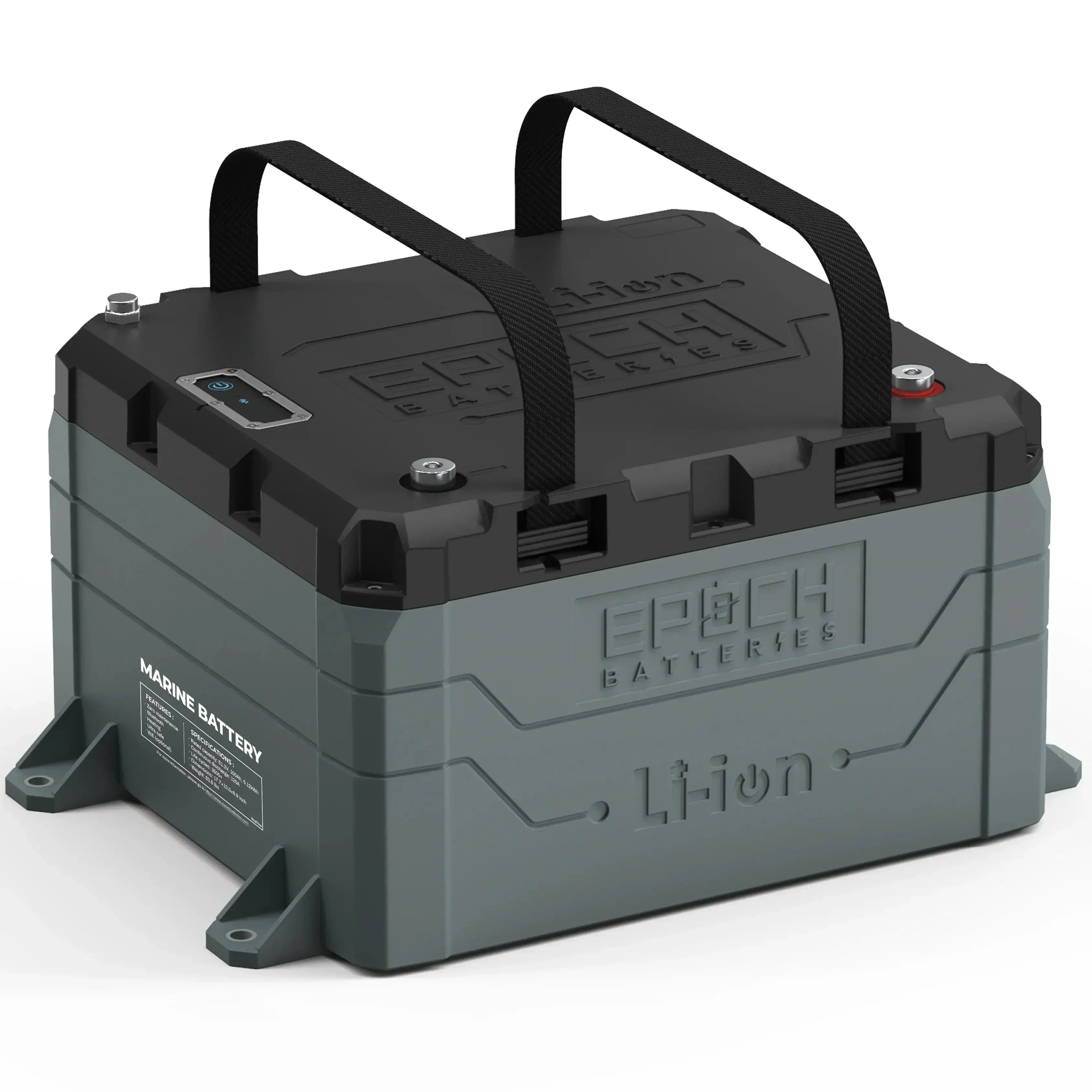 Epoch Batteries 48V 50Ah LiFePO4 Lithium Battery - Bluetooth, Heating, Waterproof (SC)