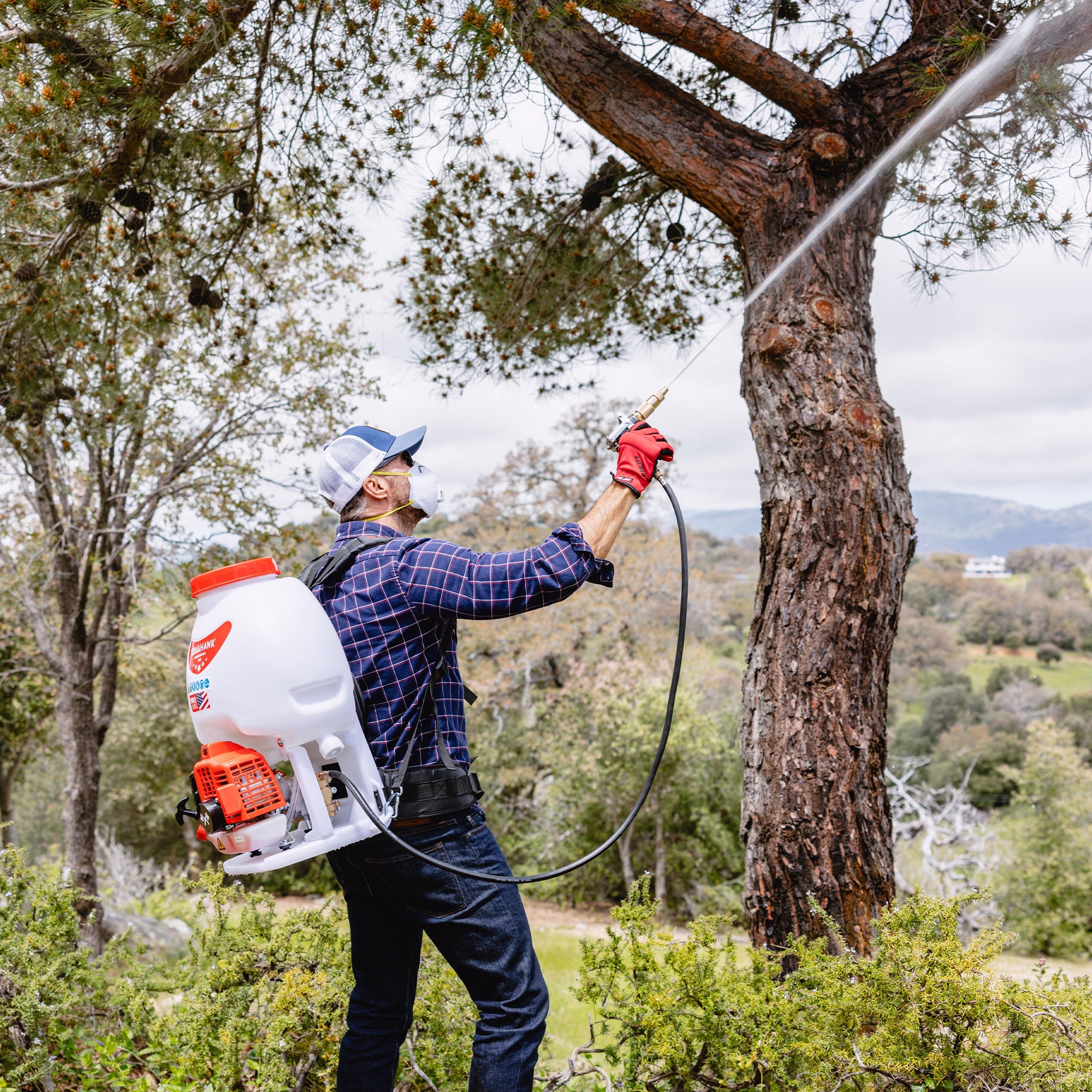 5 Gallon Gas Backpack Sprayer 450 PSI Pump for Mosquitoes Pesticides (SC)