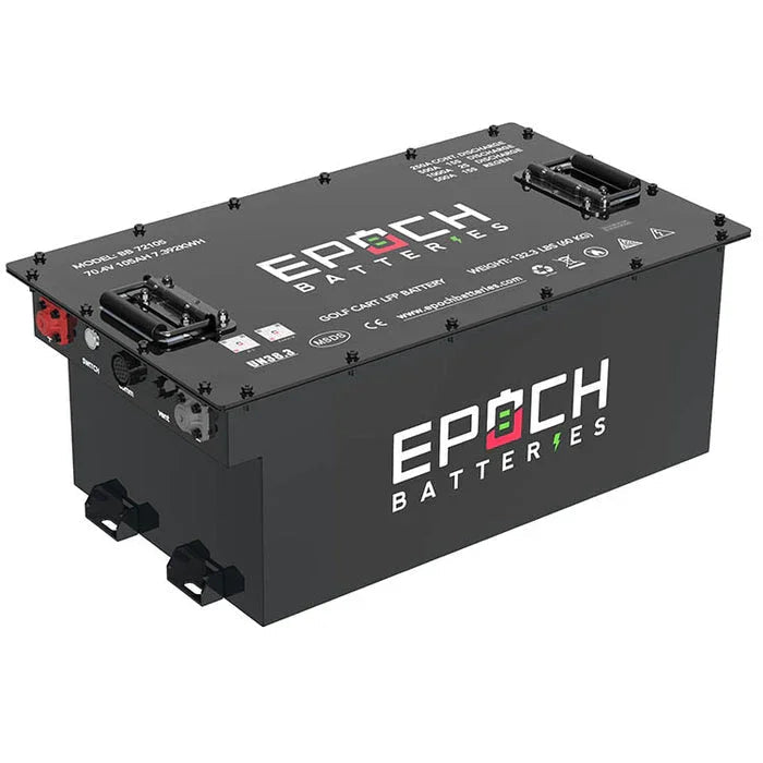 Epoch Batteries 70.4V (72V) 105ah - LiMax Series - Lithium LiFePO4 Golf Cart Battery - Complete Kit (SC)