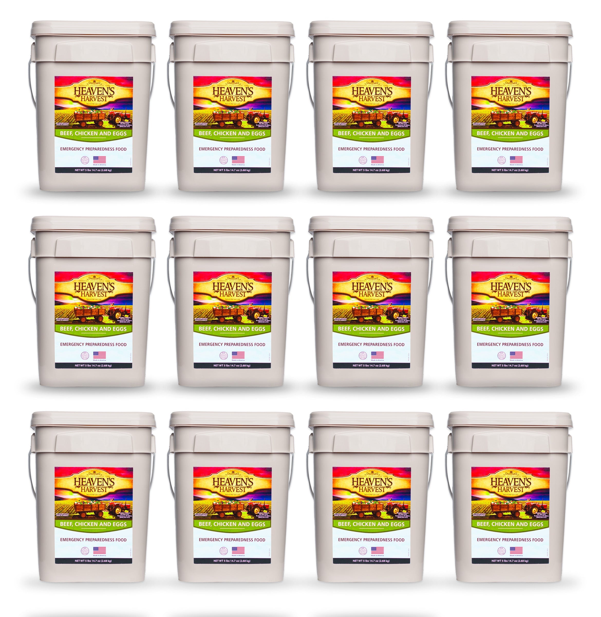 Protein Booster Bucket - 12 Pack - Emergency Survival Food Kit