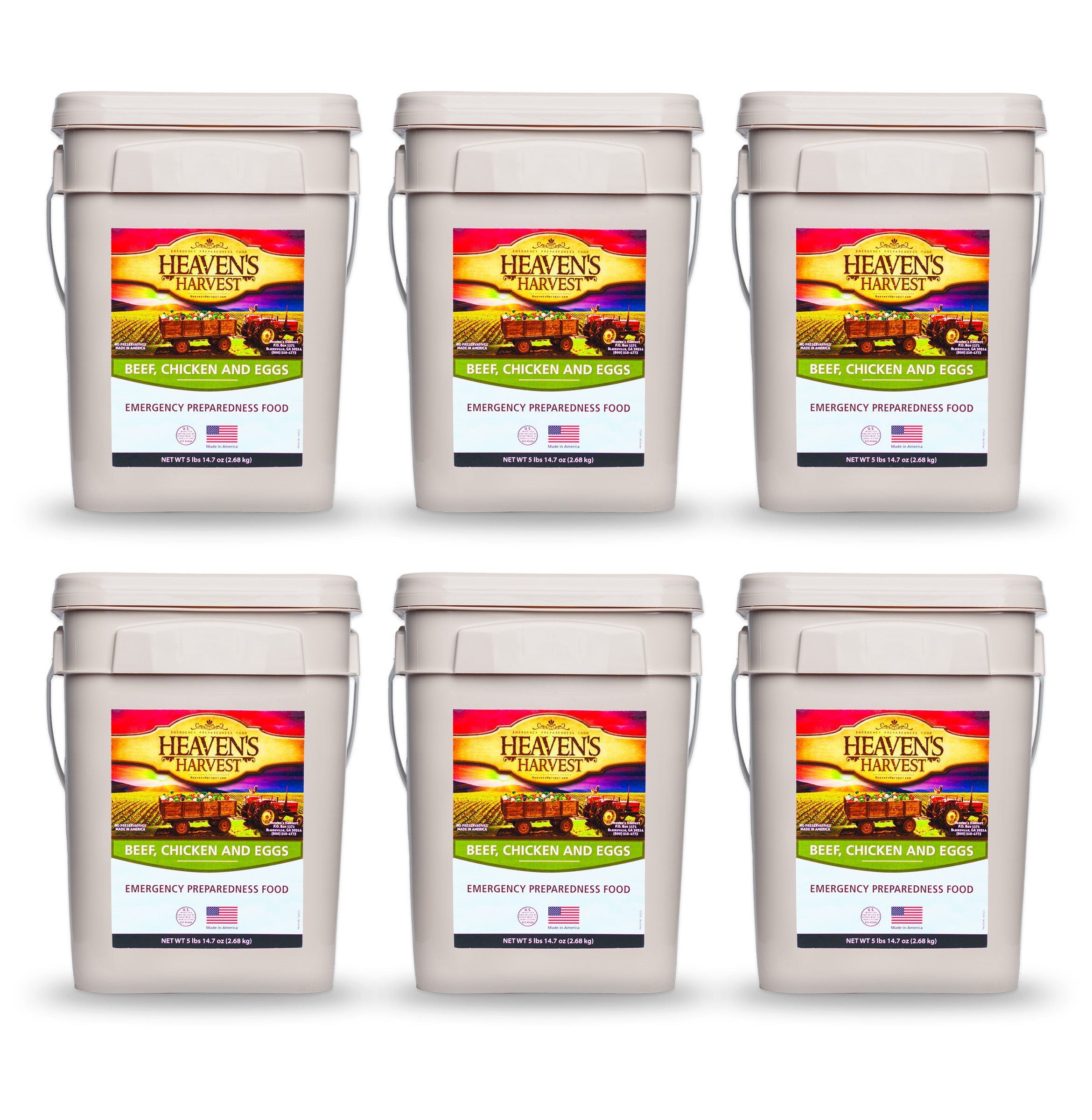 Protein Booster Bucket -  6 Pack - Emergency Survival Food Kit