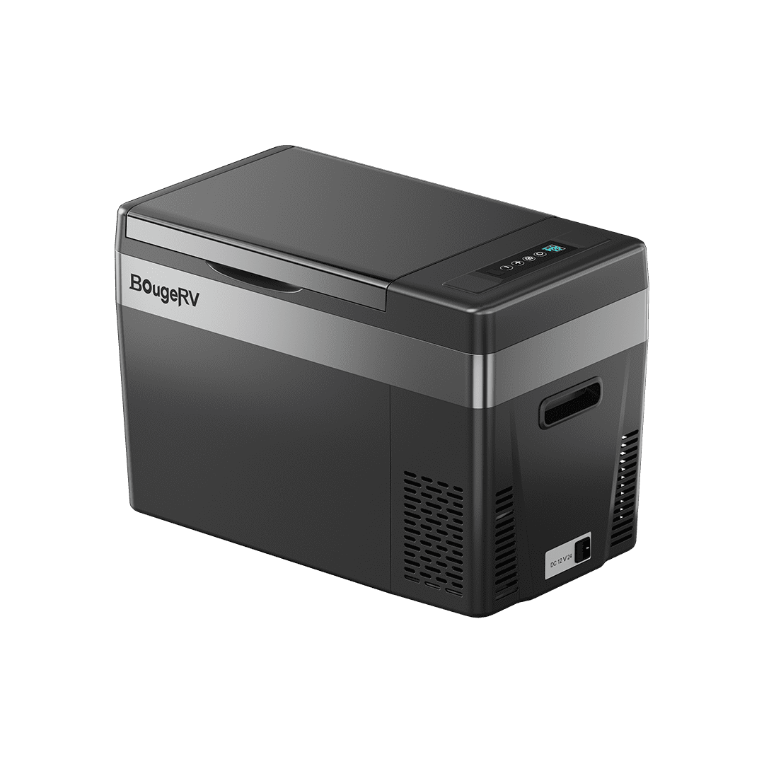 BougeRV 12V 30 Quart (28L) Portable Car Fridge Black (SC)