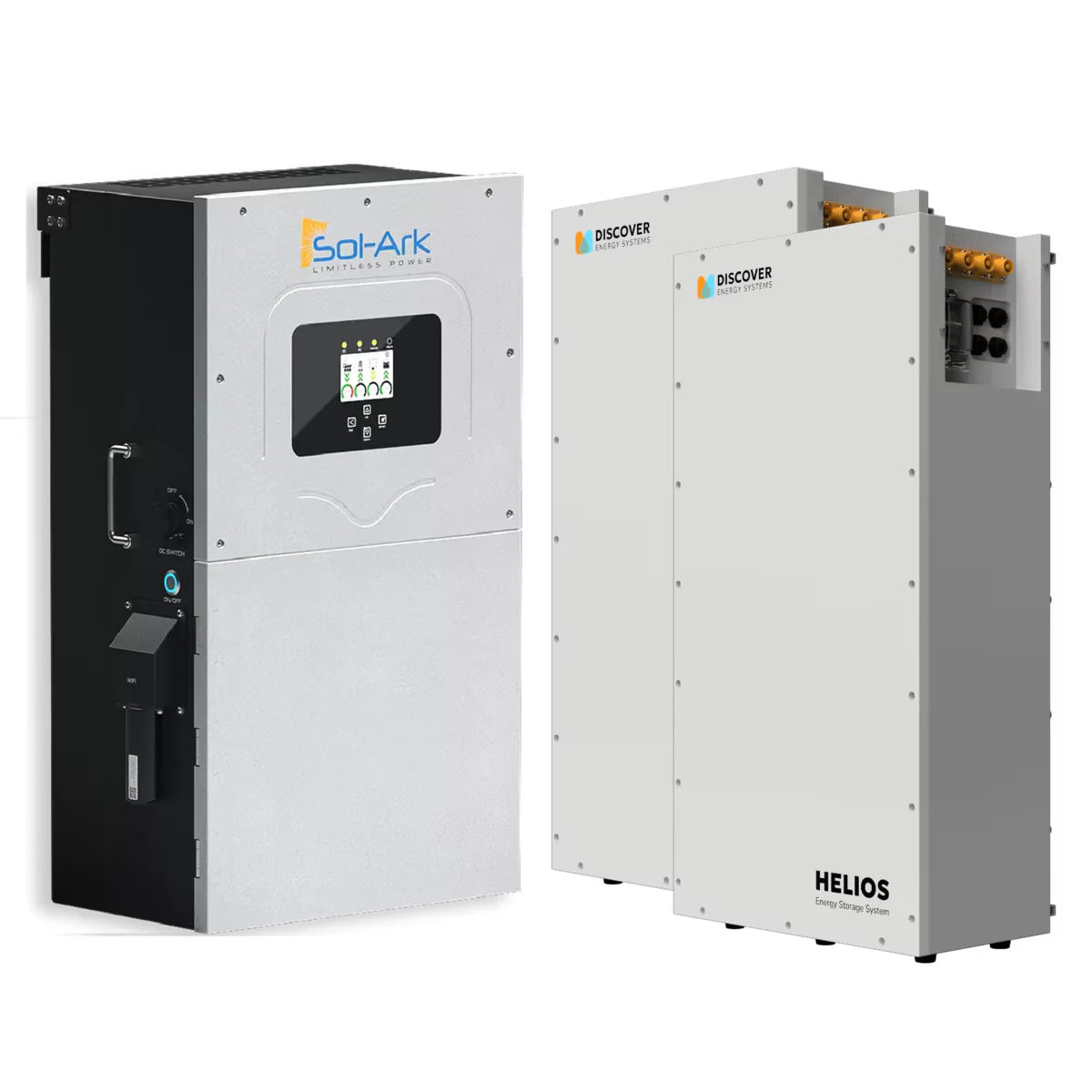 Sol-Ark 15K-2P + (2) Discover Helios 16kWh Batteries | 32kWh Whole-Home Backup Power Bundle (SC)